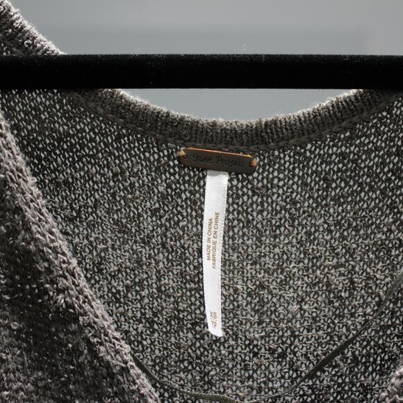 Free People Taupe Brown Blouse Knit Top Size XS - Picture 8 of 10